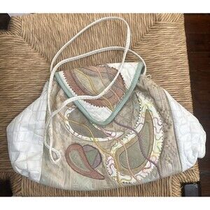 Vintage Handbag Bag Cross Body Samir Leather Pastel colors Made USA purse